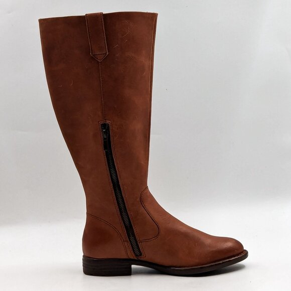 Born Women Shaunie Brown Wide Calf Cognac Riding Boots size 6 - Picture 9 of 10